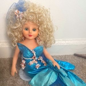 Retro Vintage Mermaid Doll, 80's Prom Vibes, Mermaidcore Decor